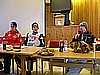 Martin Koch (Austria), Simon Ammann (Szwajcaria) i Matti Hautamaeki (Finlandia)