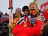 podium zawodów - Tom Hilde (Norwegia), Gregor Schlierenzauer (Austria), Bjoern Einar Romoeren (Norwegia)