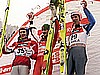 Anders Jacobsen (Norwegia), Adam Małysz (Polska) i Martin Koch (Austria)