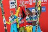 Andraz Pograjc, Jurij Tepes, Peter Prevc i Robert Kranjec (Słowenia)