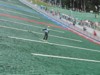 skoczek tuż po wylądowaniu