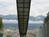 widok spod rozbiegu skoczni w Innsbrucku (Austria)