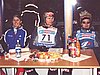 konferencja prasowa po zawodach w Lillehammer - od lewej: Simon Ammann (Szwajcaria), Roar Ljoekelsoey (Norwegia), Bjoern Einar Romoeren (Norwegia)
