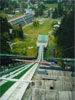 Widok z góry skoczni K90 w Harrachov (Czechy)