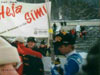 Simon Ammann (Szwajcaria) pod plakatem