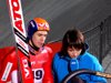 Anders Bardal (Norwegia) udziela wywiadu norweskiej telewizji