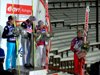 podium zawodów - od lewej Gregor Schlierenzauer, Thomas Morgenstern (Austria), Tom Hilde (Norwegia) i uśmiechnięty (!!) Janne Ahonen (Finlandia)