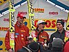 podium w całej okazałości - od lewej Robert Mateja, Adam Małysz, Mateusz Rutkowski (Polska)