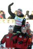 Thomas Morgenstern (Austria) świętujący zwycięstwo w klasyfikacji generalnej PŚ