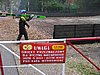 zamknięta droga na czas treningów