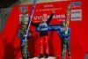 Kamil Stoch (Polska), Andreas Wellinger (Niemcy) i Michael Hayboeck (Austria)