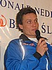 Mika Kojonkoski (Finlandia) na konferencji prasowej