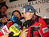 Adam Małysz (Polska) udziela wywiadu
