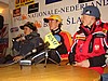 Bjoern Einar Romoeren (Norwegia), Michael Uhrmann (Niemcy) i Adam Małysz (Polska) na konferencji prasowej