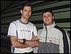 Janne Ahonen (Finlandia) i Andrew przed wywiadem