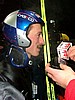 Adam Małysz (Polska) udziela wywiadu