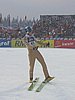 Thomas Morgenstern (Austria) zadowolony ze skoku