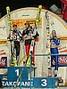 podium sobotnich zawodów: 1 miejsce ex aequo - Adam Małysz (Polska) i Roar Ljoekelsoey (Norwegia) oraz Risto Jussilainen (Finlandia)