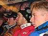 "podium" z profilu: Adam Małysz (Polska), Roar Ljoekelsoey (Norwegia) i Risto Jussilainen (Finlandia)