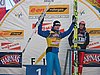 Janne Ahonen (Finlandia) wchodzi na podium