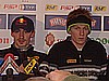 Adam Małysz i Stefan Hula (Polska) na konferencji prasowej